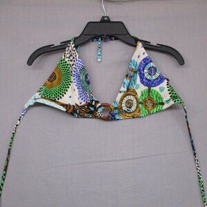 J Crew BOHO Style Bikini Top Multi-Color White Women Size | M